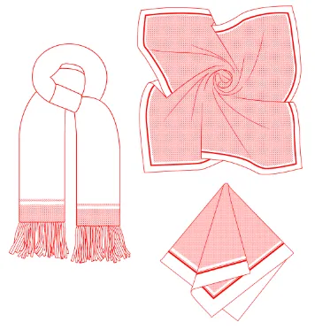 Same design can be into women/men scarf and pocket square