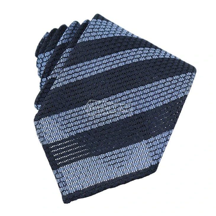 navy grenadine silk tie