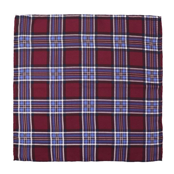 Red Tartan Pocket Square
