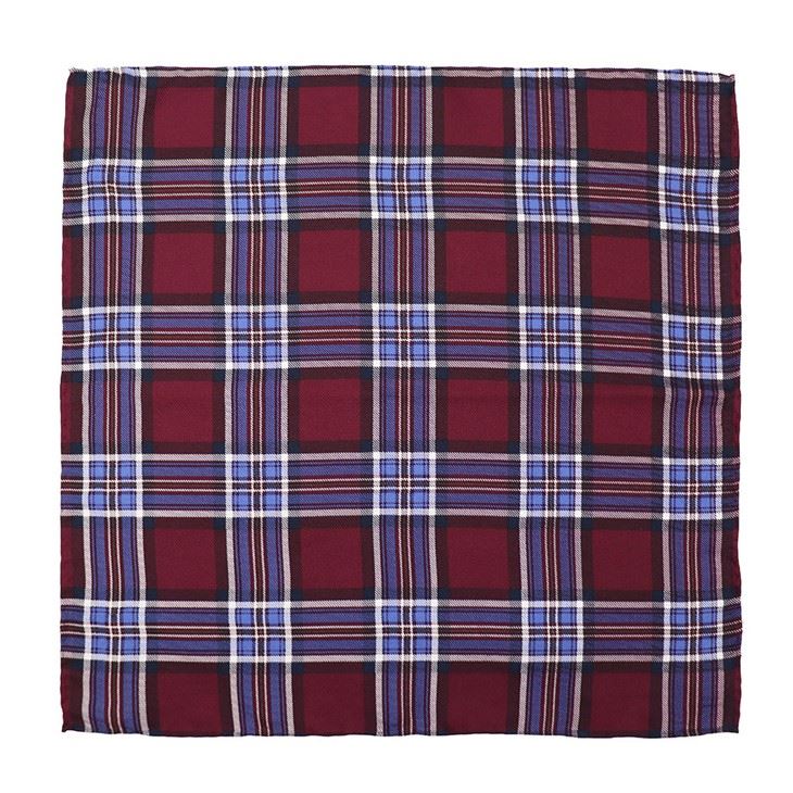 Red Tartan Pocket Square